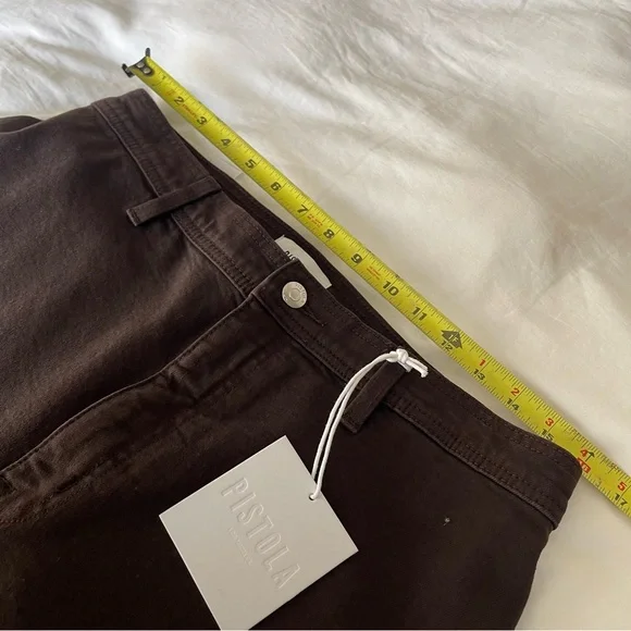 Pistola PENNY HIGH RISE WIDE LEG JEAN MOCHA Cotton 31 - Picture 12 of 16